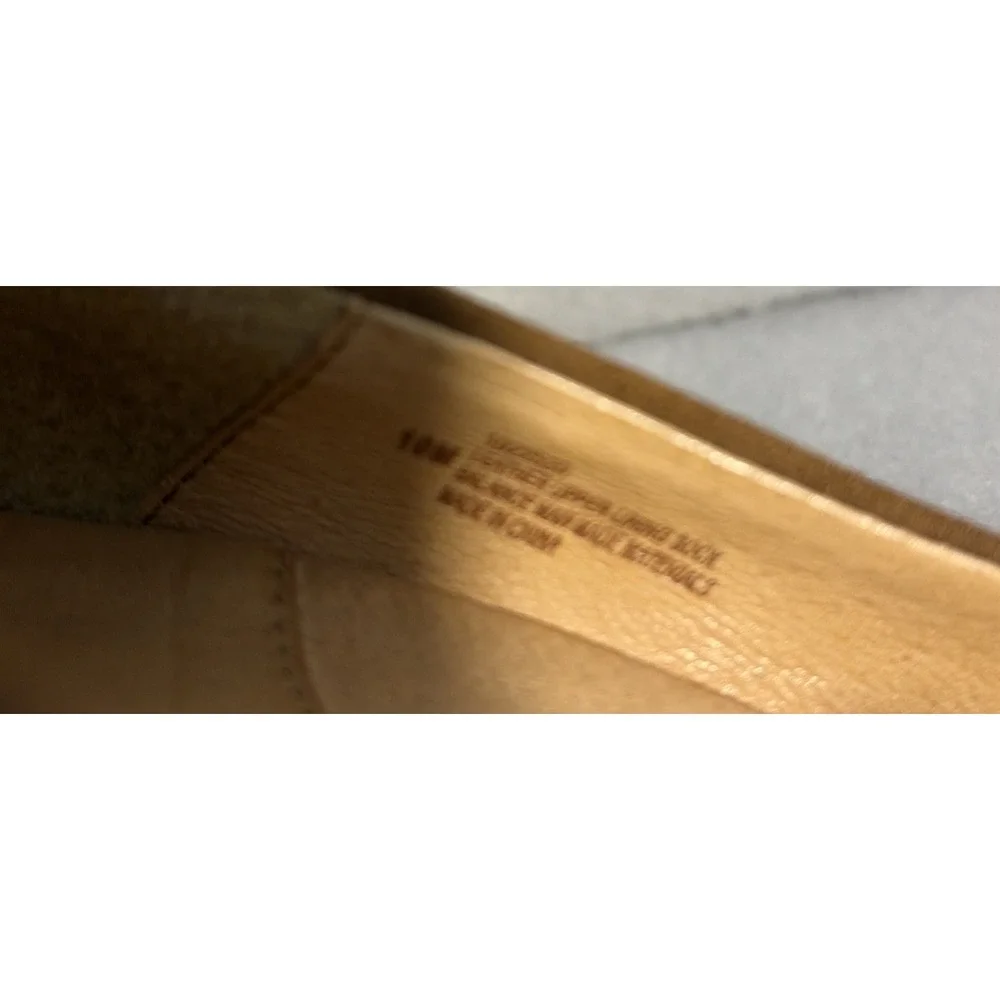 Sofft Camel Tan Suede Pumps Women 10M Block Heel Comfort Classic Dress Shoes